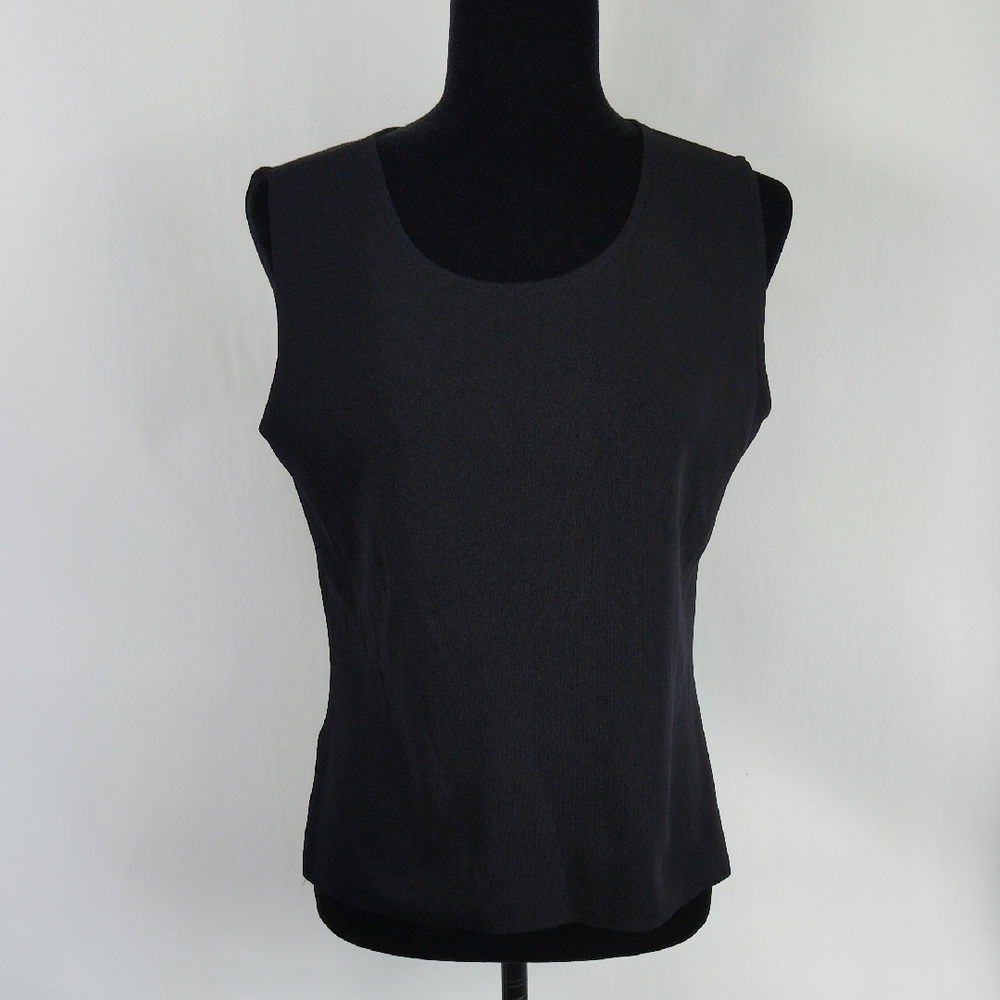 Exclusively Misook Petite Black Tank
